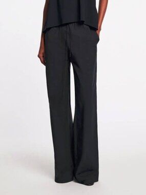 Dorothee Schumacher Poplin Power Black Cotton Flared Pants